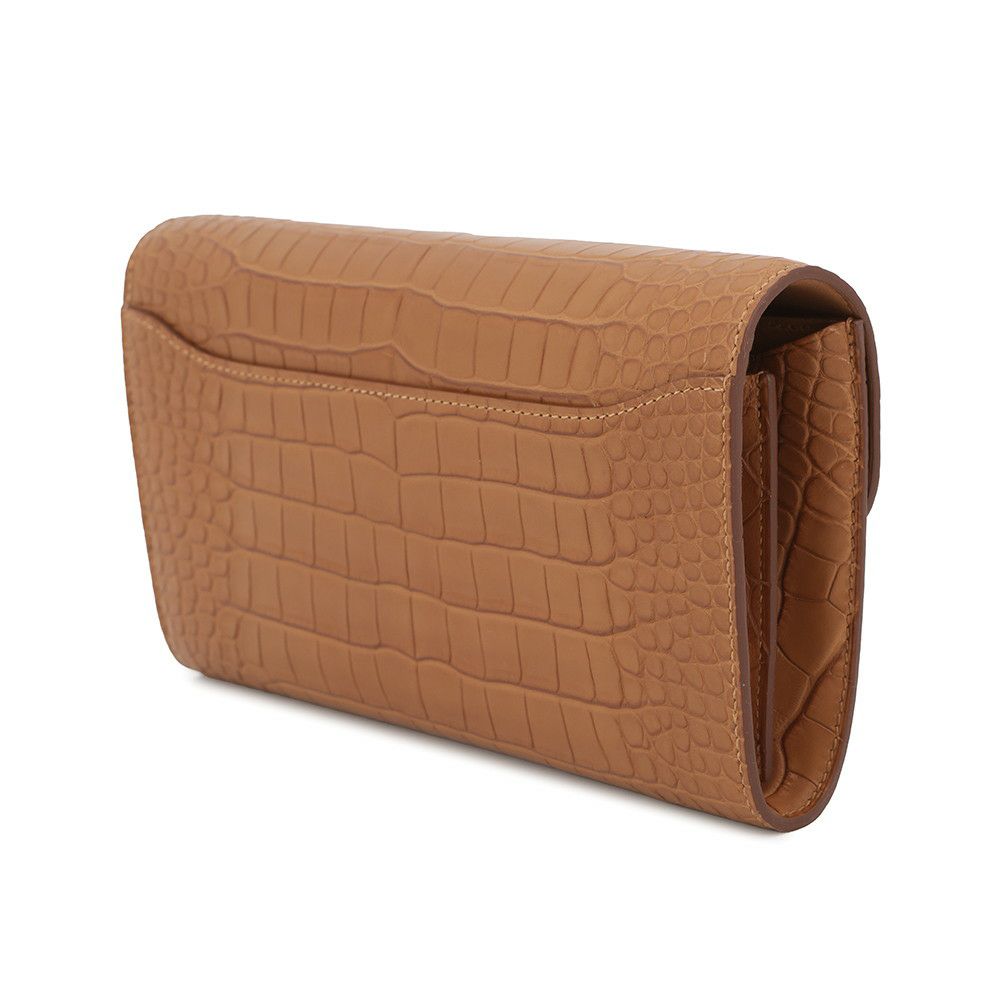 エルメス 長財布 コンスタンス トゥーゴー ロング ゴールド/ゴールド金具 アリゲーターマット W刻印