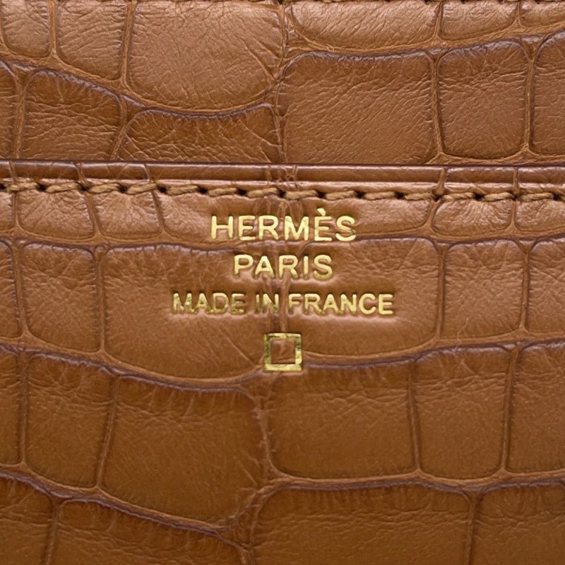 エルメス 長財布 コンスタンス トゥーゴー ロング ゴールド/ゴールド金具 アリゲーターマット W刻印