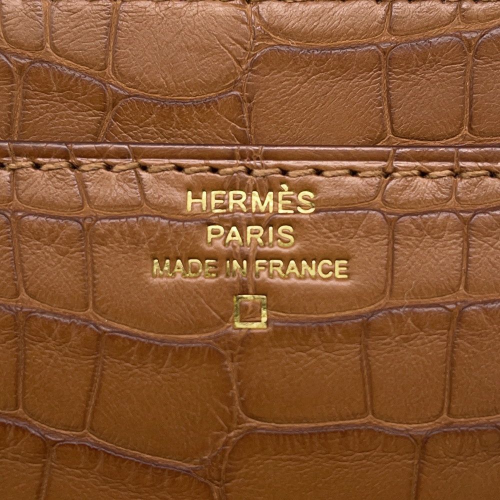 エルメス 長財布 コンスタンス トゥーゴー ロング ゴールド/ゴールド金具 アリゲーターマット W刻印