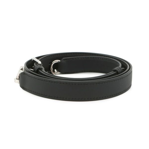 エルメス ショルダーストラップ バンドリエール  Aストラップ ブラック/シルバー金具 スイフト K刻印 黒