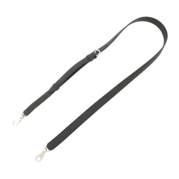 エルメス ショルダーストラップ バンドリエール  Aストラップ ブラック/シルバー金具 スイフト K刻印 黒