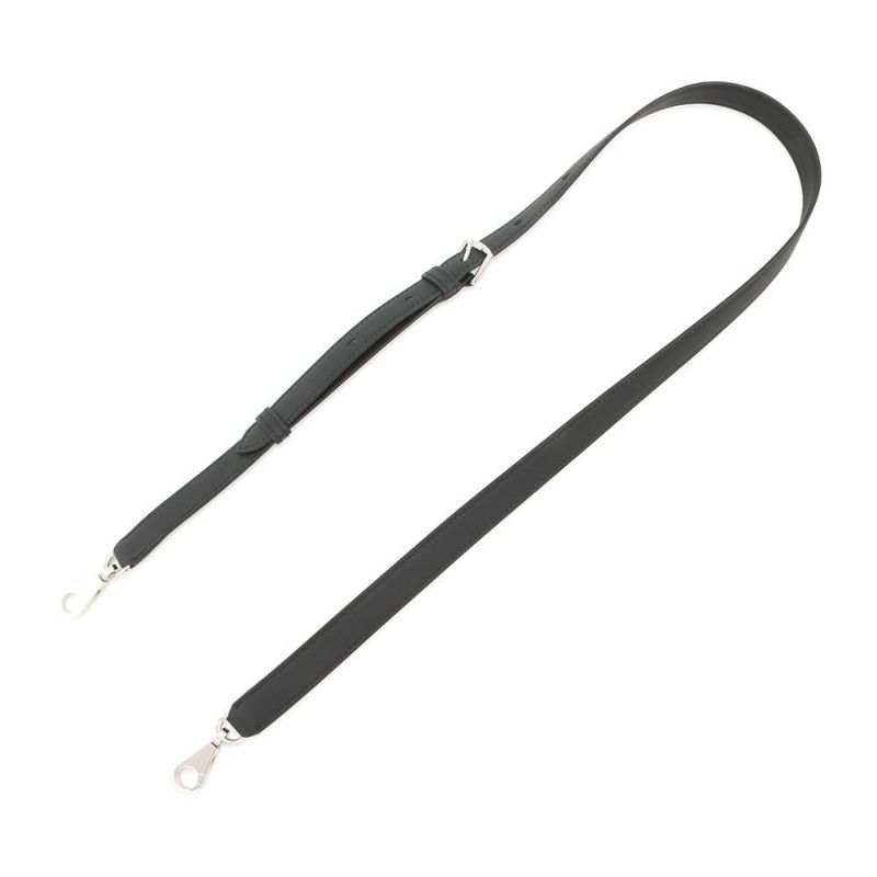 エルメス ショルダーストラップ バンドリエール  Aストラップ ブラック/シルバー金具 スイフト K刻印 黒