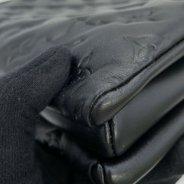 ルイヴィトン ショルダーバッグ モノグラム・パターン ラムスキン クッサンPM M57790 LOUIS VUITTON 3way ブラック 黒