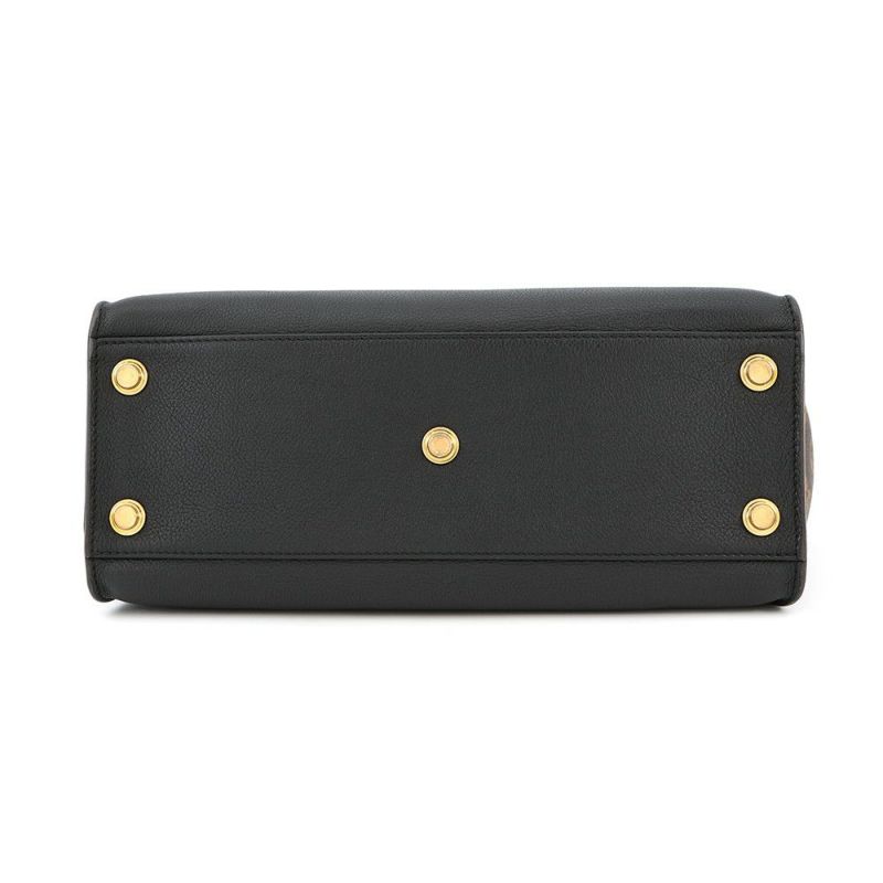 ルイヴィトン ハンドバッグ モノグラム/カーフレザー オンマイサイドMM M53823 LOUIS VUITTON ヴィトン バッグ 黒 ブラック