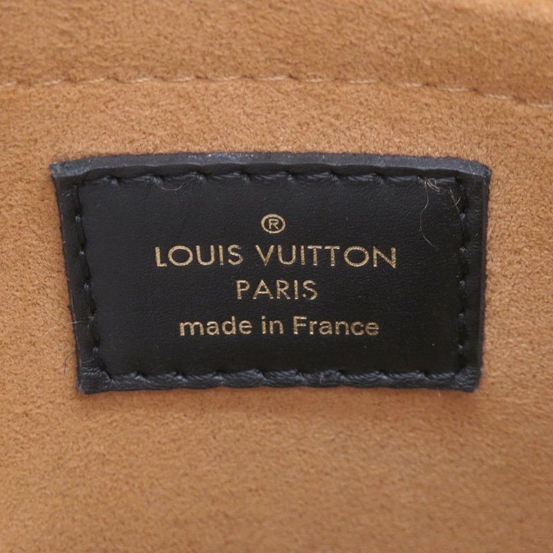 ルイヴィトン ハンドバッグ モノグラム/カーフレザー オンマイサイドMM M53823 LOUIS VUITTON ヴィトン バッグ 黒 ブラック