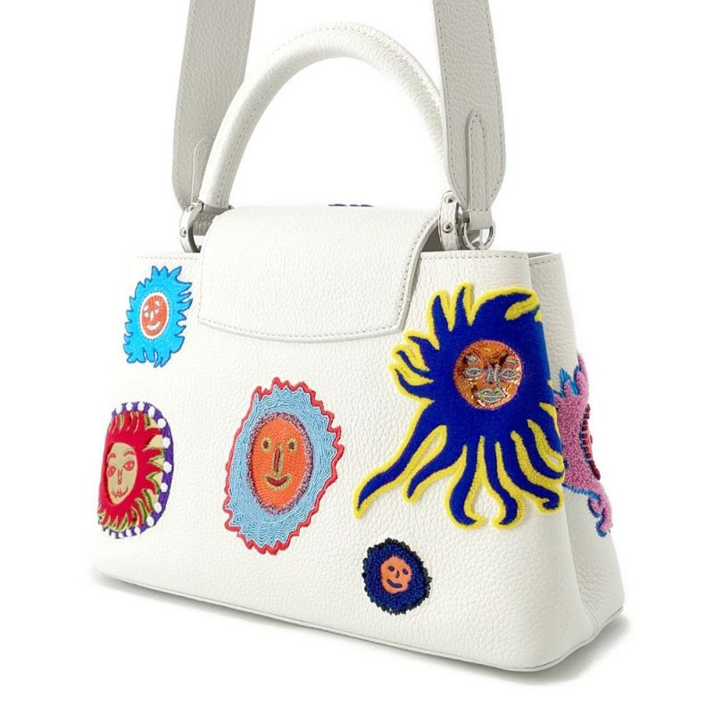 ルイヴィトン ハンドバッグ LV × YKカプシーヌMM M21726 LOUIS VUITTON 2wayショルダーバッグ 草間彌生 白