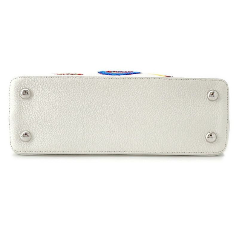 ルイヴィトン ハンドバッグ LV × YKカプシーヌMM M21726 LOUIS VUITTON 2wayショルダーバッグ 草間彌生 白