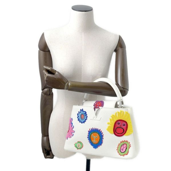 ルイヴィトン ハンドバッグ LV × YKカプシーヌMM M21726 LOUIS VUITTON 2wayショルダーバッグ 草間彌生 白