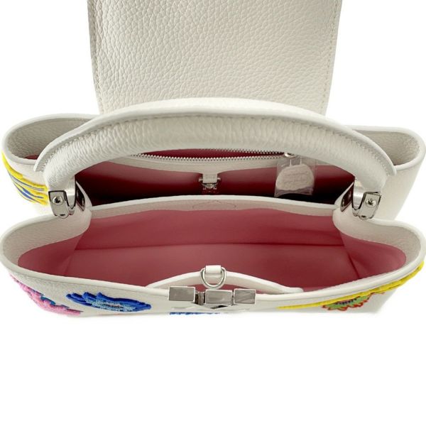 ルイヴィトン ハンドバッグ LV × YKカプシーヌMM M21726 LOUIS VUITTON 2wayショルダーバッグ 草間彌生 白