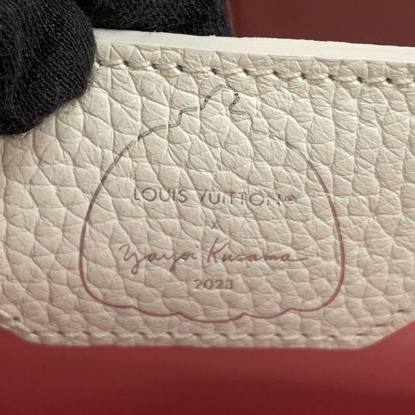 ルイヴィトン ハンドバッグ LV × YKカプシーヌMM M21726 LOUIS VUITTON 2wayショルダーバッグ 草間彌生 白