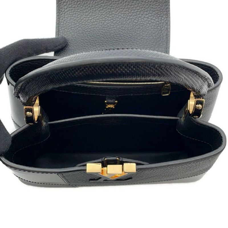 ルイヴィトン ハンドバッグ エナメル/レザー カプシーヌBB M59269 LOUIS VUITTON 2wayショルダーバッグ