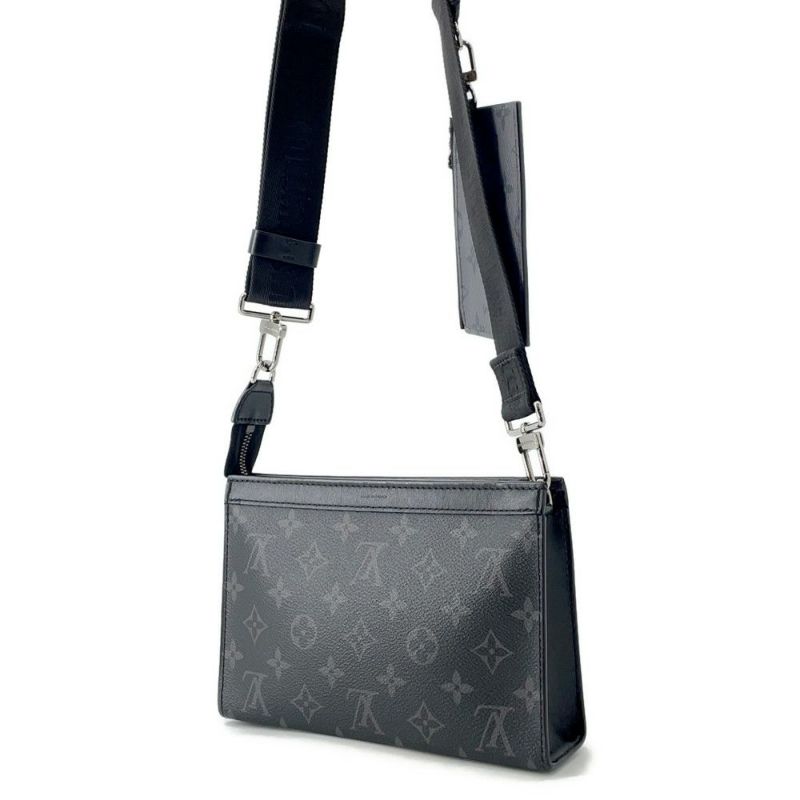 ルイヴィトン ショルダーバッグ モノグラム・エクリプス リバース ガストン・ウェアラブル ウォレット M81124 ブラック 黒