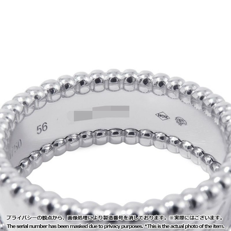 ヴァンクリーフ&アーペル リング ペルレ シニアチュール リング K18WGホワイトゴールド サイズ56 VCARN32300/VCARN32356 指輪