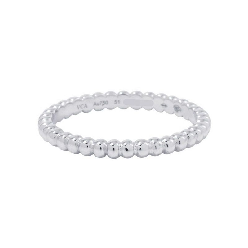 ヴァンクリーフ&アーペル リング ペルレ ゴールドパール スモールモデル K18WGホワイトゴールド サイズ51 VCARN31700 指輪