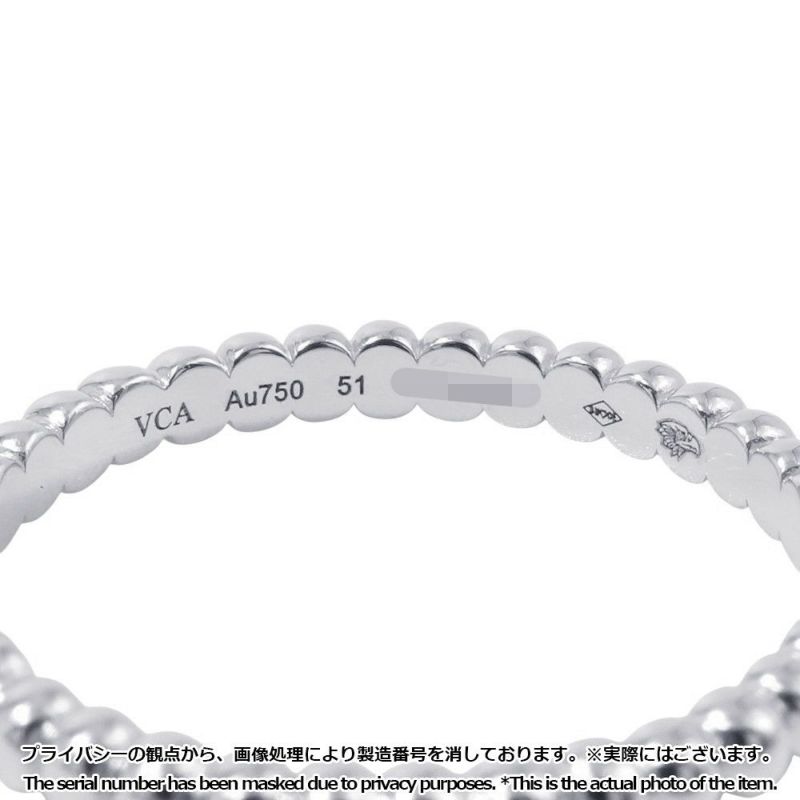ヴァンクリーフ&アーペル リング ペルレ ゴールドパール スモールモデル K18WGホワイトゴールド サイズ51 VCARN31700 指輪