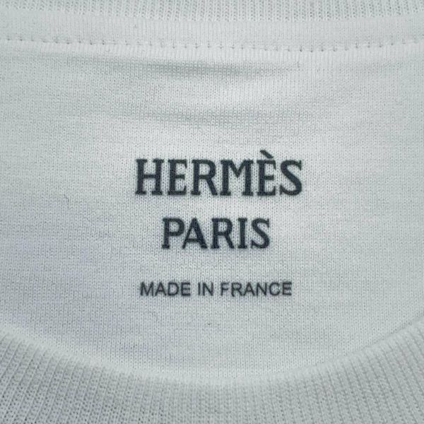 エルメス Ｔシャツ 刺繍入りポケット コットン レディースサイズ38 HERMES アパレル 白 安心保証