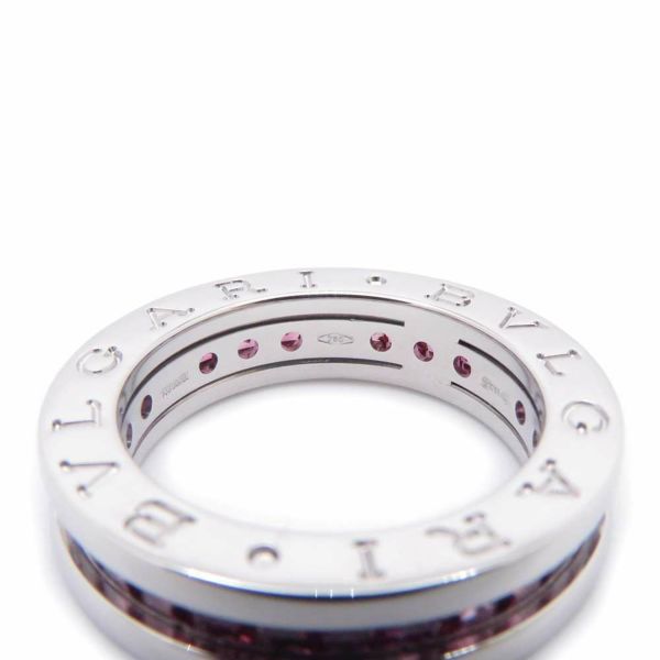 ブルガリ リング ビーゼロワン  1バンド K18WGホワイトゴールド ロードライトガーネット リングサイズ49 BVLGARI 指輪
