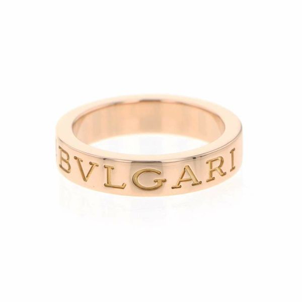 ブルガリ リング ビー ゼロワン エッセンシャル ダイヤモンド 0.04ct K18PG リングサイズ約9号 341825 BVLGARI ダブルロゴ