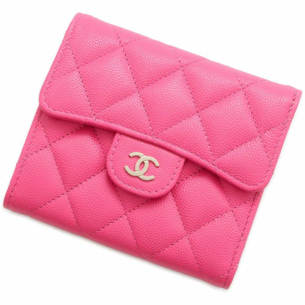 S*】様 CHANEL シャネル　ハーフココ　マトラッセ　三つ折り財布 シャネル 三つ折り財布 マトラッセ ココマーク キャビアスキン A82288