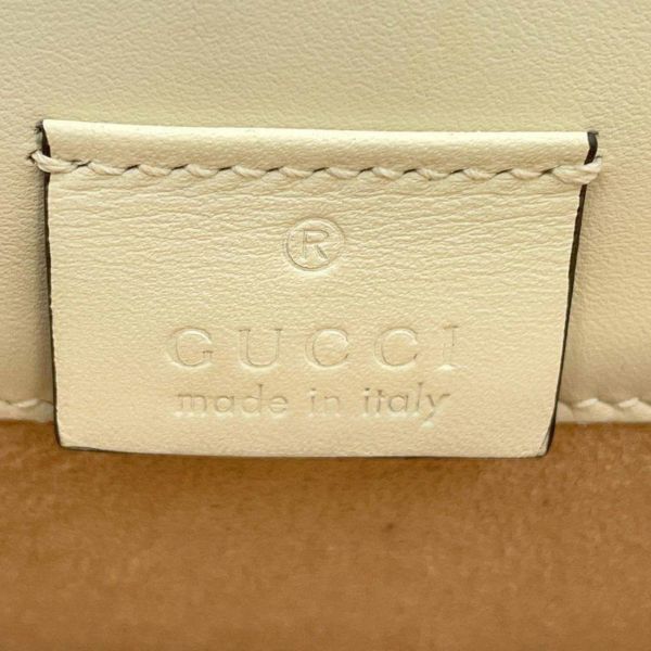 グッチ チェーンショルダーバッグ シルヴィ ミニ ウェブ レザー 494646 GUCCI 白