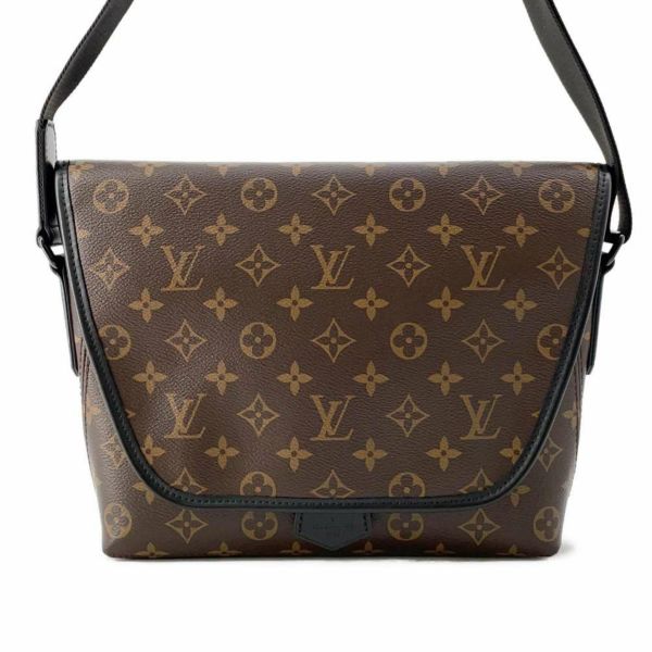 ルイヴィトン ショルダーバッグ モノグラム・マカサー マグネティック・メッセンジャー M45557 LOUIS VUITTON 黒 ブラック