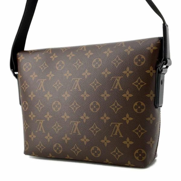 ルイヴィトン ショルダーバッグ モノグラム・マカサー マグネティック・メッセンジャー M45557 LOUIS VUITTON 黒 ブラック