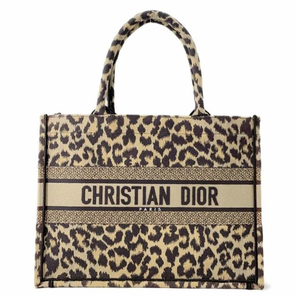 クリスチャン・ディオール トートバッグ ブックトート レオパード ミディアム  Christian Dior ヒョウ柄