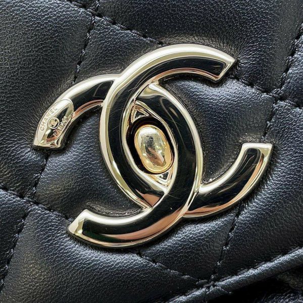 シャネル ハンドバッグ ココマーク マトラッセ ラムスキン A92236 CHANEL 2wayショルダー トレンディCC 黒