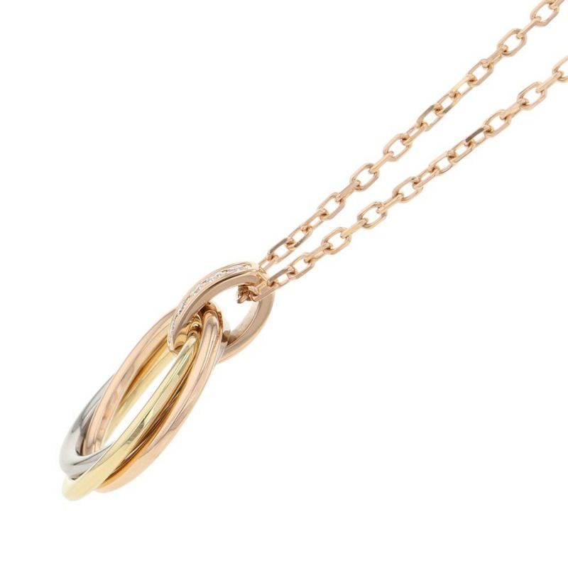 カルティエ ネックレス トリニティ ダイヤモンド 5P K18PG/K18YG/K18WG Cartier ペンダント