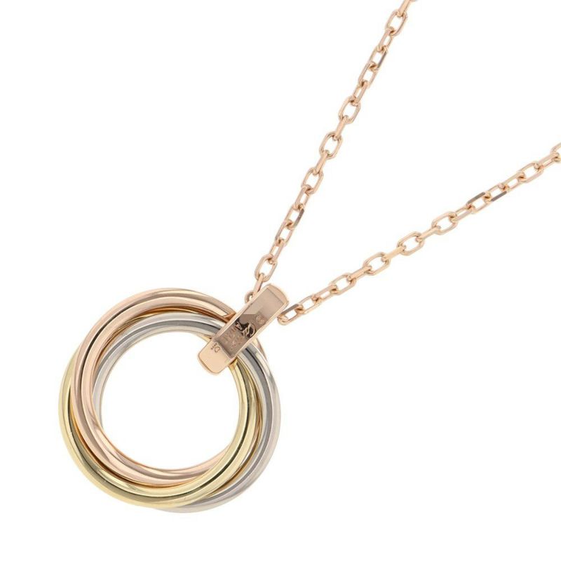 カルティエ ネックレス トリニティ ダイヤモンド 5P K18PG/K18YG/K18WG Cartier ペンダント