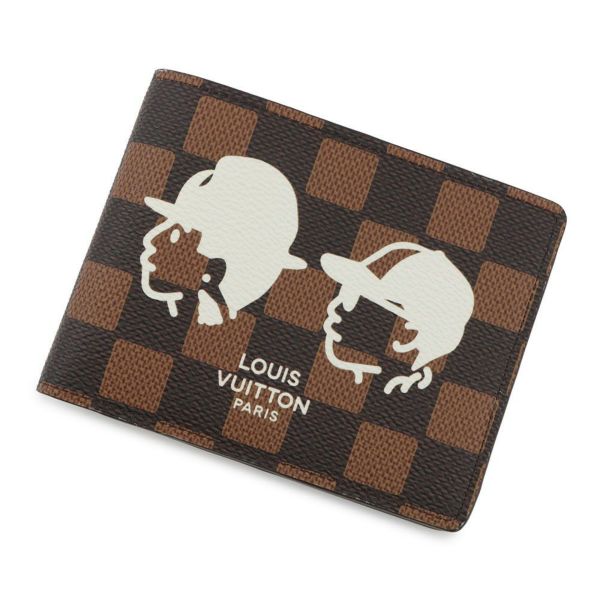 ルイヴィトン 二つ折り財布 ダミエ ポルトフォイユ・ミュルティプル N40777 2025年秋冬限定 ファレル