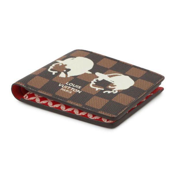 ルイヴィトン 二つ折り財布 ダミエ ポルトフォイユ・ミュルティプル N40777 2025年秋冬限定 ファレル