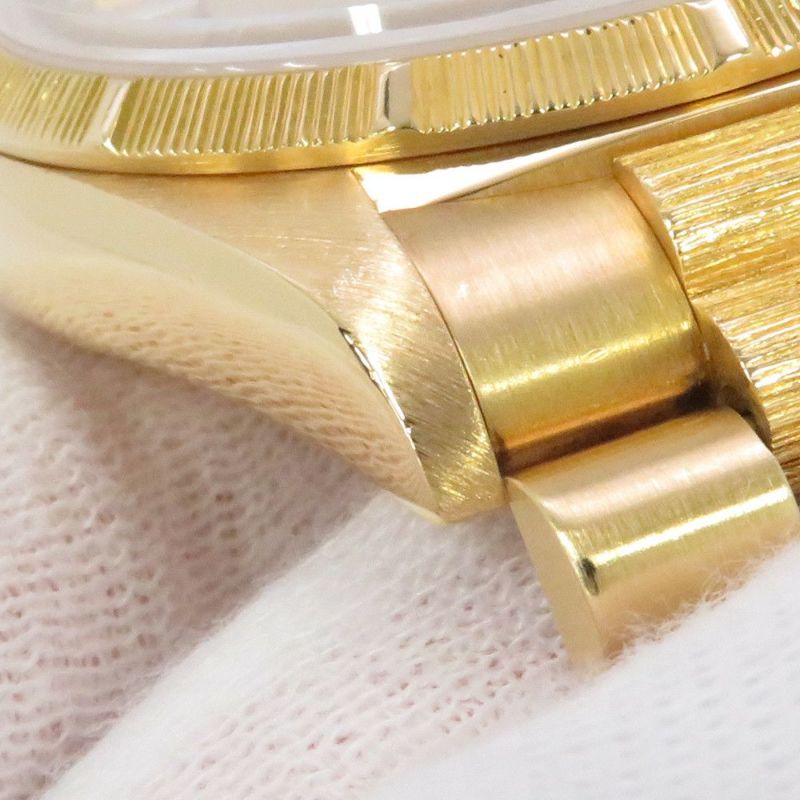 ロレックス デイデイト K18YG 10Pダイヤ Y番 18248G ウォッチ シャンパンゴールド文字盤 バーク仕上げ