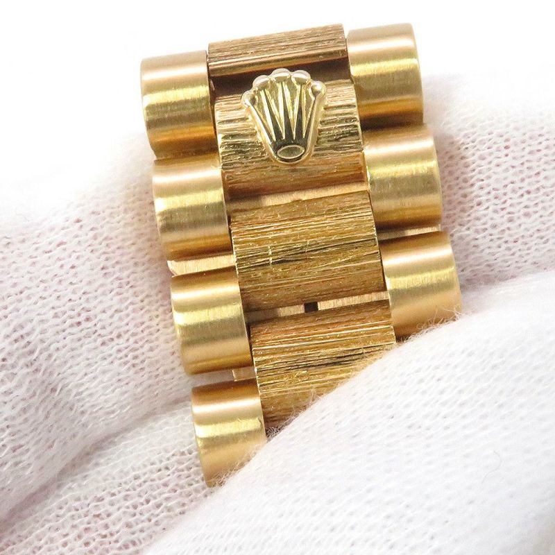 ロレックス デイデイト K18YG 10Pダイヤ Y番 18248G ウォッチ シャンパンゴールド文字盤 バーク仕上げ