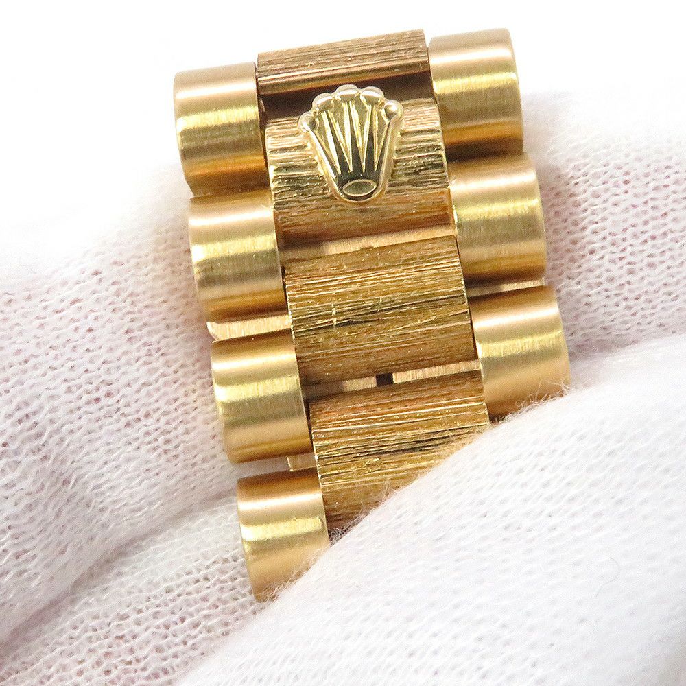 ロレックス デイデイト K18YG 10Pダイヤ Y番 18248G ウォッチ シャンパンゴールド文字盤 バーク仕上げ