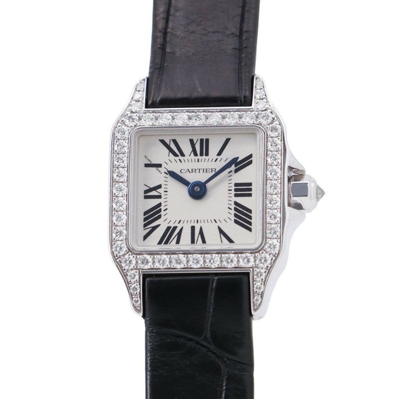 カルティエ サントス ドゥ カルティエ ミニ WF902005 クォーツ Cartier 腕時計 白文字盤