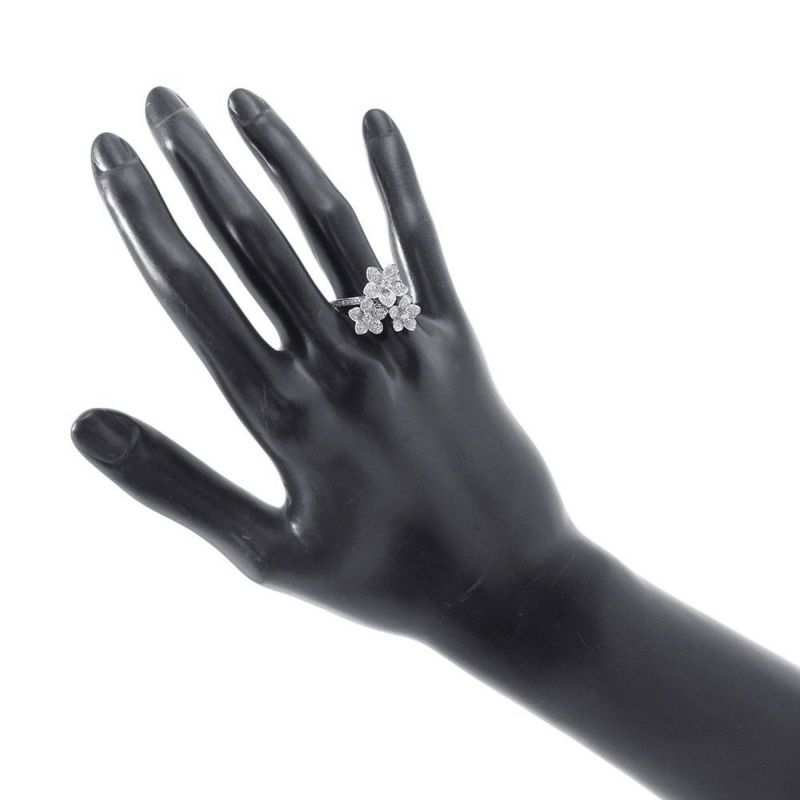 グラフ リング ワイルドフラワー ダイヤモンドクラスター リング ダイヤ 計0.69ct K18WGホワイトゴールド サイズ約14号 指輪