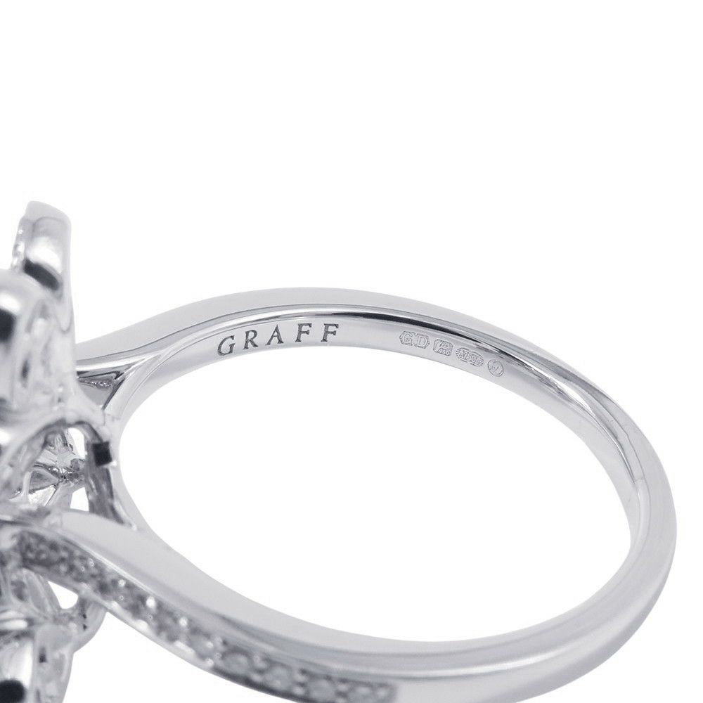 グラフ リング ワイルドフラワー ダイヤモンドクラスター リング ダイヤ 計0.69ct K18WGホワイトゴールド サイズ約14号 指輪