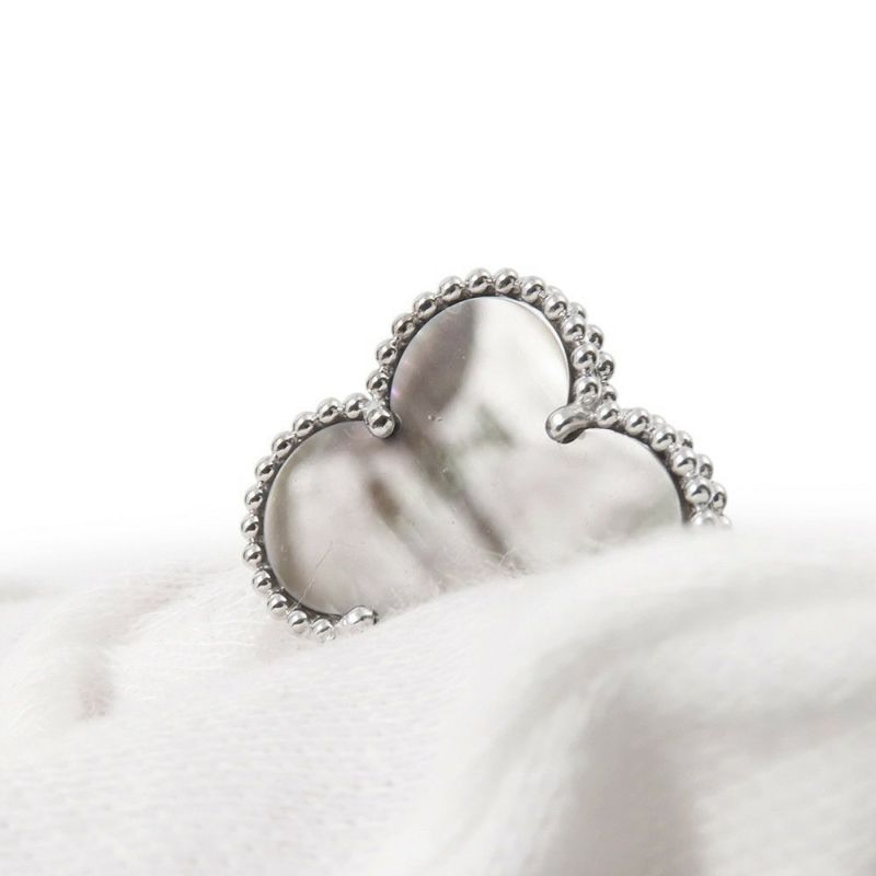 ヴァンクリーフ&アーペル ネックレス マジック アルハンブラ 6モチーフ グレーマザーオブパール K18WGホワイトゴールド VCARP3TL00