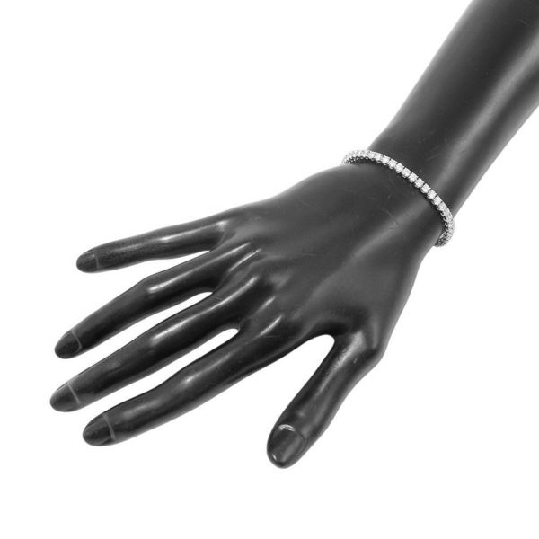 ブルガリ ブレスレット グリフ テニス ブレスレット ダイヤ48P 計約4.5ct K18WGホワイトゴールド BVLGARI ジュエリー