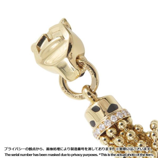 カルティエ ブレスレット パンテール ドゥ ツァボライトガーネット/オニキス/ダイヤモンド 38P 計0.26ct K18YG サイズ16 N6709916