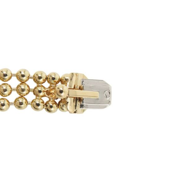 カルティエ ブレスレット パンテール ドゥ ツァボライトガーネット/オニキス/ダイヤモンド 38P 計0.26ct K18YG サイズ16 N6709916