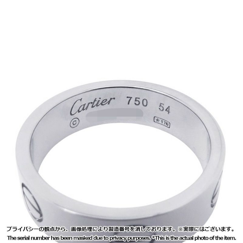 カルティエ リング ラブリング クラシックモデル MM K18WGホワイトゴールド リングサイズ54 B4084700 ジュエリー 指輪