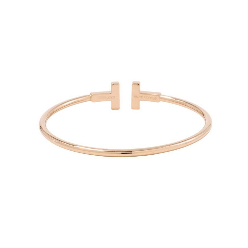 ティファニー ブレスレット Tワイヤー サイズスモール K18PGピンクゴールド 60010745 ジュエリー