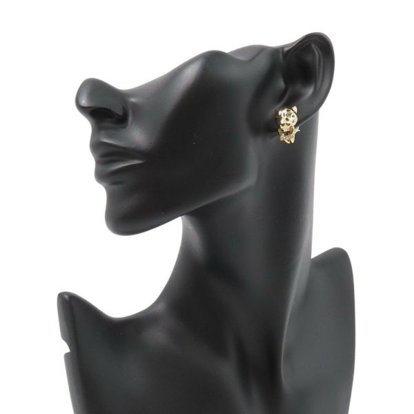 カルティエ ピアス パンテール ドゥ イヤリング ツァボライトガーネット/オニキス/ダイヤモンド 10P 計0.02ct K18YG CRB8044700