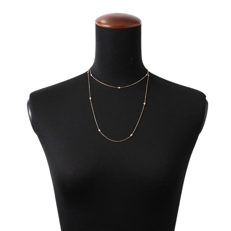 カルティエ ネックレス ディアマン レジェ ダイヤモンド 12P K18PGピンクゴールド B7221000 Cartier ロングネックレス