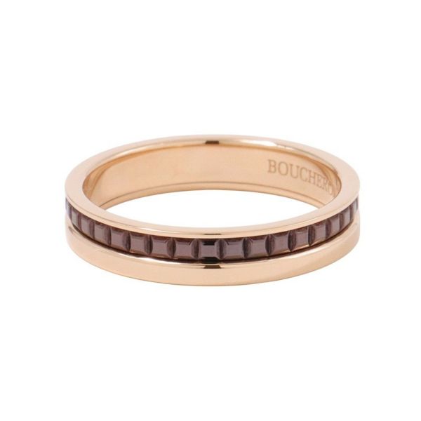 ブシュロン リング キャトル クラシック ハーフ K18PGピンクゴールド ブラウンPVD サイズ53 JAL00175 ジュエリー 指輪
