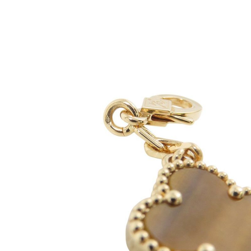 ヴァンクリーフ＆アーペル ネックレス ヴィンテージ アルハンブラ 10モチーフ タイガーズアイ K18YGイエローゴールド VCARD40700