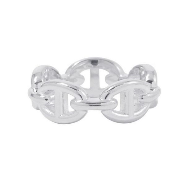 エルメス リング シェーヌダンクル アンシェネPM Enchainee SV925シルバーリングサイズ51 HERMES ジュエリー