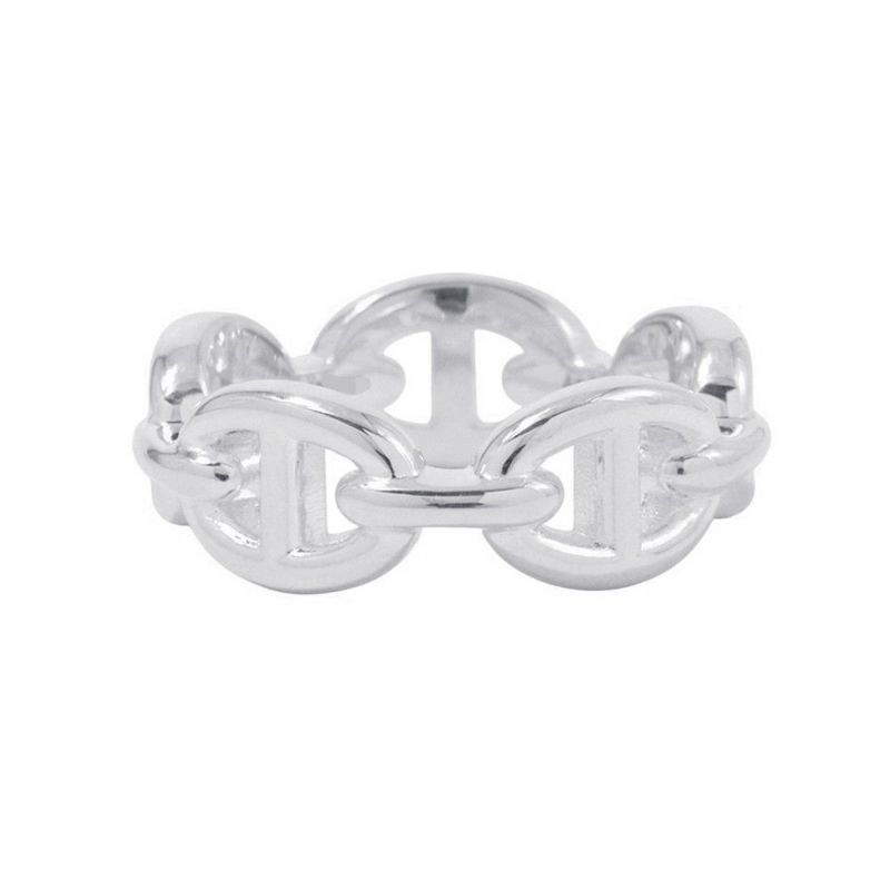 エルメス リング シェーヌダンクル アンシェネPM Enchainee SV925シルバーリングサイズ51 HERMES ジュエリー